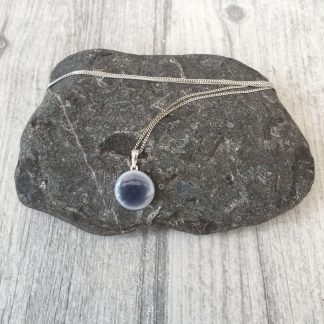 Ceramic Sterling Silver Round Necklace