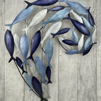 Blue Fish Swirl Wall Art