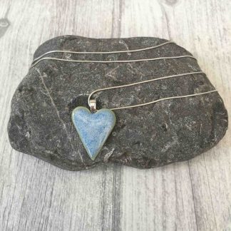 Ceramic & Silver Medium Heart Necklaces