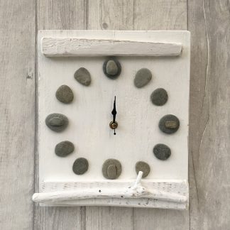 Small Pebble and Driftwood Clock