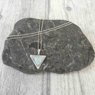 Ceramic & Silver Triangle Necklaces