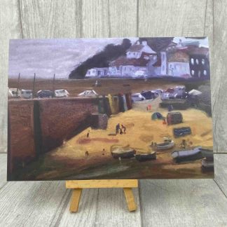 Art Card - South Beach in Mousehole, Cornwall