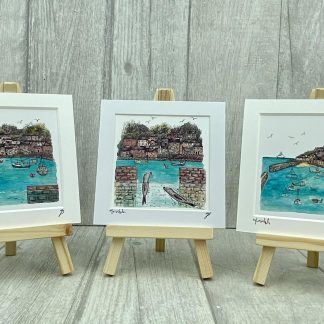 Millie Smith Small Mounted Prints - Mousehole, Cornwall