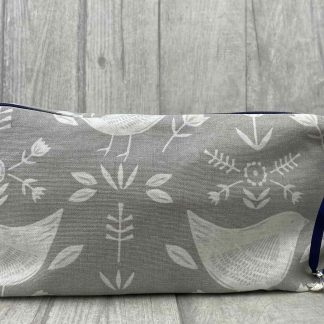 Handmade Cotton Zip Bag - Wren