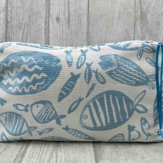 Handmade Cotton Zip Bag - Fish