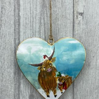 Heart with a Highland Coo (Cow)