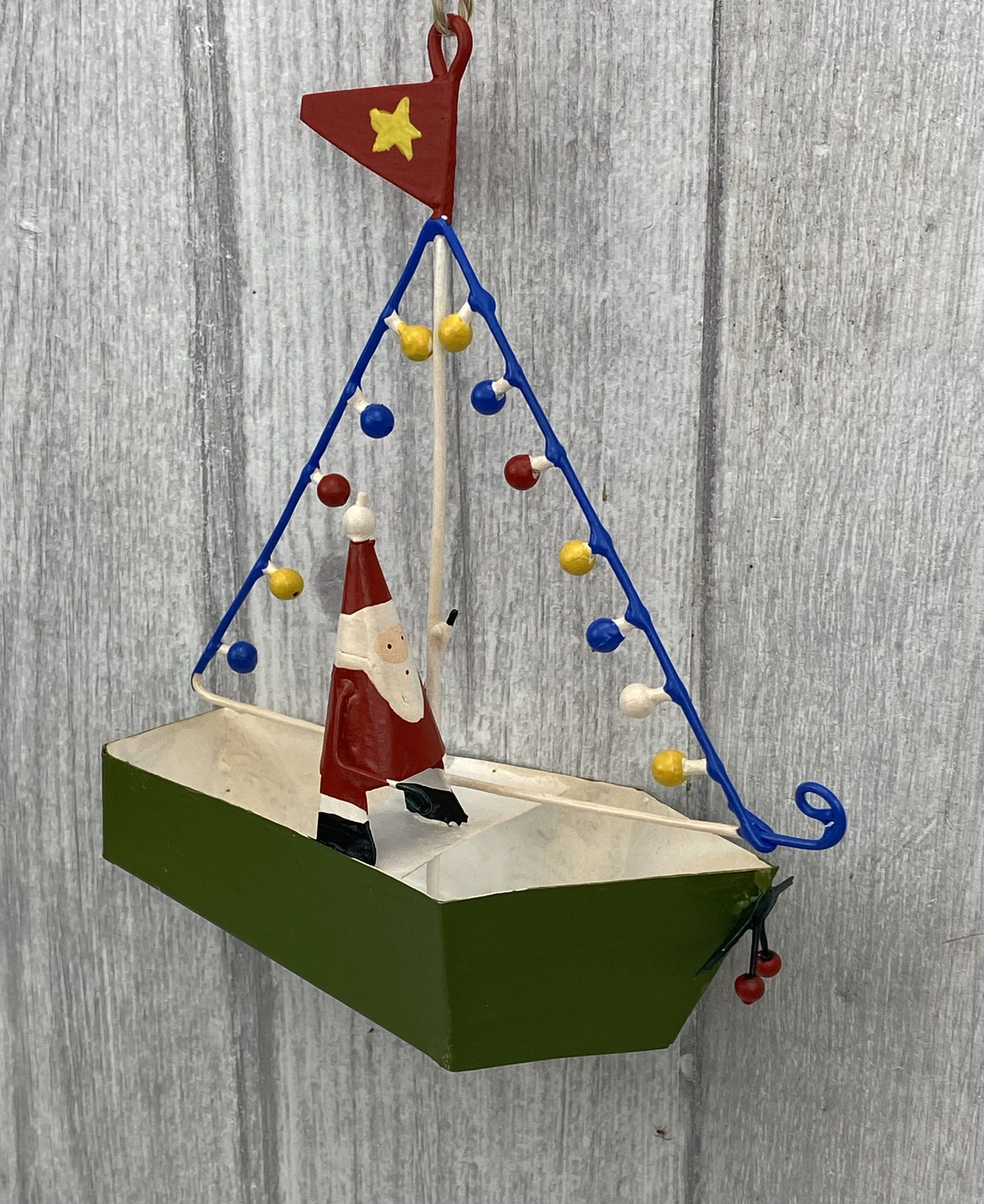 Santa Light Up Boat