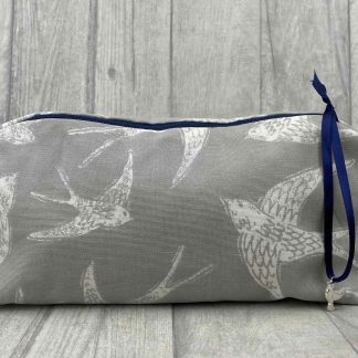 Handmade Cotton Zip Bag - Swallow